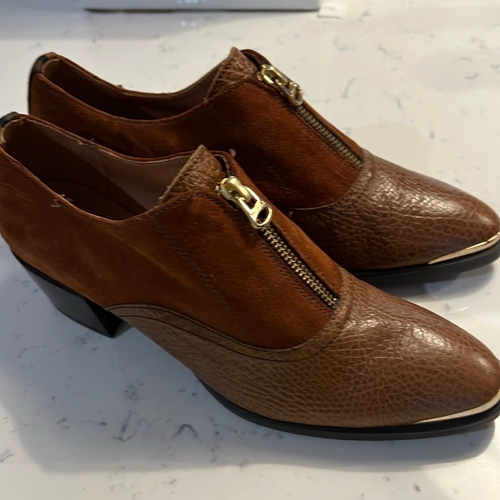 Hispanitas Heeled Oxford Loafer Leather Brown